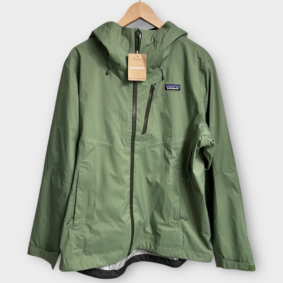 Patagonia Granite Crest Rain Jacket Women’s XL Terrain Green Waterproof $270 - Picture 4 of 10